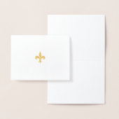 Gold Leaf Fleur-de-Lis Opgevouwen Note Kaart (Display)