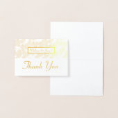 Gold Leaf Foliage Weddenschap Hartelijk dank Folie Kaarten (Display)
