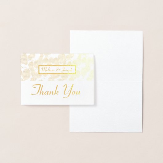 Gold Leaf Foliage Weddenschap Hartelijk dank Folie Kaarten (Display)