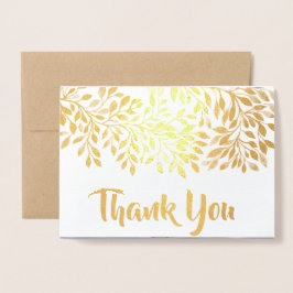 Gold Leaf Folie Bedankt met foto en handtekening Kaarten