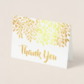 Gold Leaf Folie Bedankt met handtekening Kaarten (Voorkant)