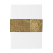 Gold Leaf Folie Kijk Modern Chic Elegant Wedding Uitnodigingen Wikkel (Achterkant Voorbeeld)