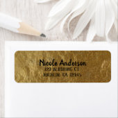 Gold Leaf Folie Kijk Modern Elegant Chic Wedding Etiket (Insitu)