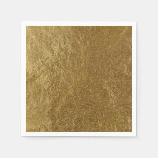 Gold Leaf Folie Kijk Modern Elegant Chic Wedding Servet (Voorkant)
