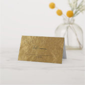 Gold Leaf Folie Look Modern Elegant Trouwtafel Plaatskaartje (Achterkant)