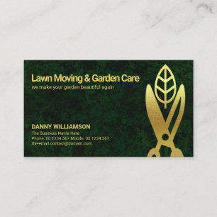 Gold Leaf Garden Shear Garden Landscape Lawn Care Visitekaartje