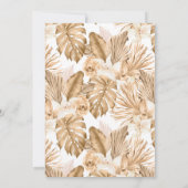 Gold Leaf gedroogd Pampas Grass sparen de datum Kaart (Achterkant)