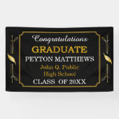 Gold Leaf - Gefeliciteerd Afstuderen 20XX Spandoek (Horizontaal)