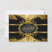 Gold Leaf & Gem 50e Jubileum RSVP (Voorkant)