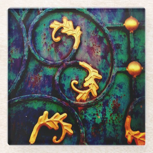 Gold Leaf Glazen Onderzetter (Voorkant)