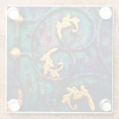 Gold Leaf Glazen Onderzetter (Achterkant)