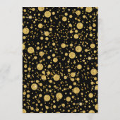 Gold Leaf Glitter Confetti Dot Elegant Dinner Menu (Achterkant)