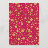 Gold Leaf Glitter Confetti Dot Elegant Dinner Menu (Achterkant)