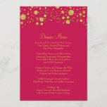 Gold Leaf Glitter Confetti Dot Elegant Dinner Menu<br><div class="desc">Matching Dinner Menu voor formele sit-down-dinezaken, zakelijke evenementen en upscale-recepties OPMERKING: Dit is een platte gedrukte uitnodiging, er wordt geen glitter of metalen folie gebruikt. De gevolgen worden grafisch geproduceerd. ONTWERP-COLLECTIE: Elegant, smerig, leuk feest in de werken? Deze willekeurige poka stippen confetti trouwuitnodiging laten je gasten weten dat er een...</div>