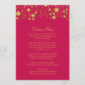 Gold Leaf Glitter Confetti Dot Elegant Dinner Menu (Voorkant)
