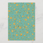 Gold Leaf Glitter Confetti Dot Elegant Dinner Menu (Achterkant)