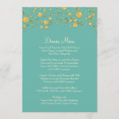 Gold Leaf Glitter Confetti Dot Elegant Dinner Menu (Voorkant)