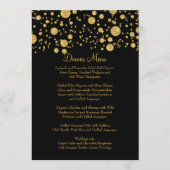 Gold Leaf Glitter Confetti Dot Elegant Dinner Menu (Voorkant)