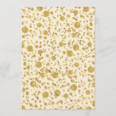 Gold Leaf Glitter Confetti Dot Elegant Dinner Menu (Achterkant)
