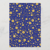 Gold Leaf Glitter Confetti Dot Elegant Dinner Menu (Achterkant)