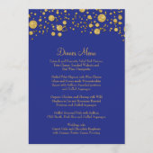 Gold Leaf Glitter Confetti Dot Elegant Dinner Menu (Voorkant)