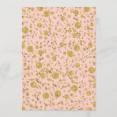 Gold Leaf Glitter Confetti Dot Elegant Dinner Menu (Achterkant)