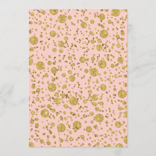 Gold Leaf Glitter Confetti Dot Elegant Dinner Menu (Achterkant)