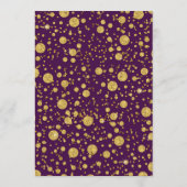 Gold Leaf Glitter Confetti Dot Elegant Dinner Menu (Achterkant)