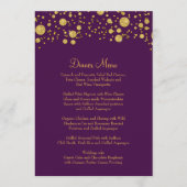 Gold Leaf Glitter Confetti Dot Elegant Dinner Menu (Voorkant)