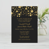 Gold Leaf Glitter Confetti Stip Vrijgezellenfeest Kaart (Staand voorkant)