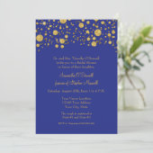 Gold Leaf Glitter Confetti Stip Vrijgezellenfeest Kaart (Staand voorkant)