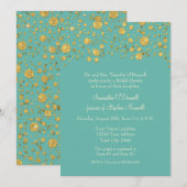 Gold Leaf Glitter Confetti Stip Vrijgezellenfeest Kaart (Voorkant / Achterkant)