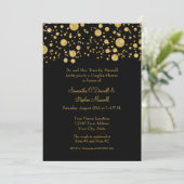 Gold Leaf Glitter Confetti Stippen Couples Shower Kaart (Staand voorkant)