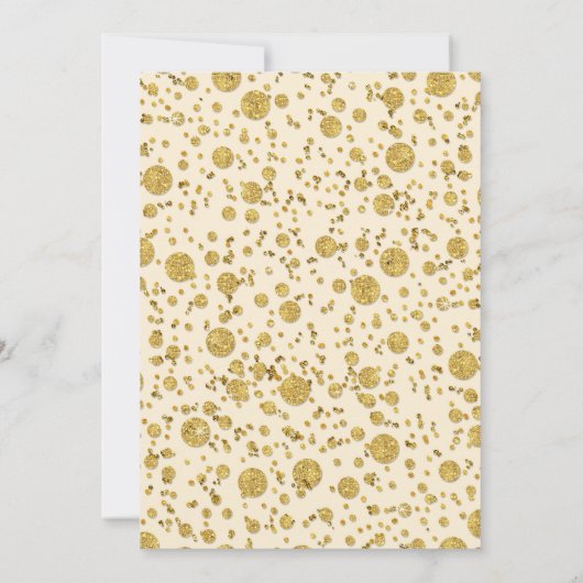 Gold Leaf Glitter Confetti Stippen Couples Shower Kaart (Achterkant)