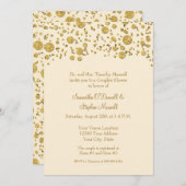 Gold Leaf Glitter Confetti Stippen Couples Shower Kaart (Voorkant / Achterkant)