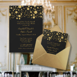 Gold Leaf Glitter Confetti Stippen Couples Shower Kaart