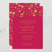Gold Leaf Glitter Confetti Stippen Elegant Reheari Kaart (Voorkant / Achterkant)
