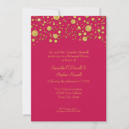 Gold Leaf Glitter Confetti Stippen Elegant Reheari Kaart
