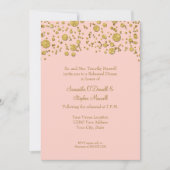 Gold Leaf Glitter Confetti Stippen Elegant Reheari Kaart (Voorkant)