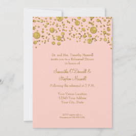 Gold Leaf Glitter Confetti Stippen Elegant Reheari Kaart