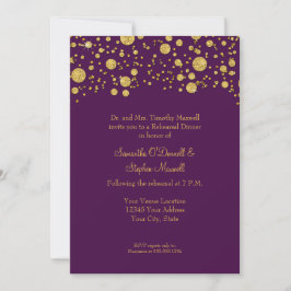 Gold Leaf Glitter Confetti Stippen Elegant Reheari Kaart