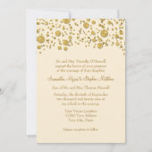 Gold Leaf Glitter Confetti Stippen Elegant Wedding Kaart (Voorkant)