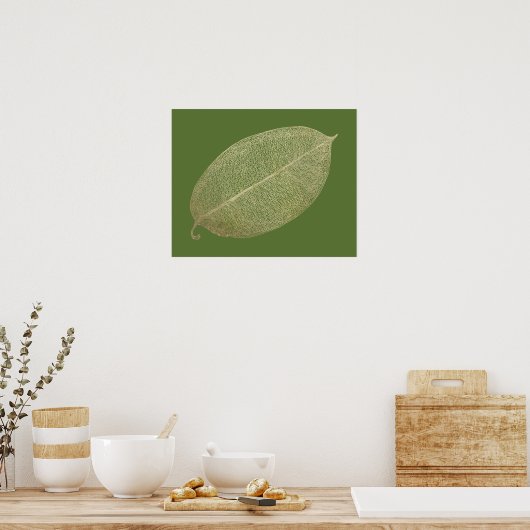 Gold Leaf Grid Illustration Poster (Keuken)