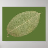 Gold Leaf Grid Illustration Poster (Voorkant)