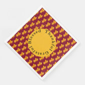 Gold Leaf herfst gebladerte vakantie viering Servet (Hoek)