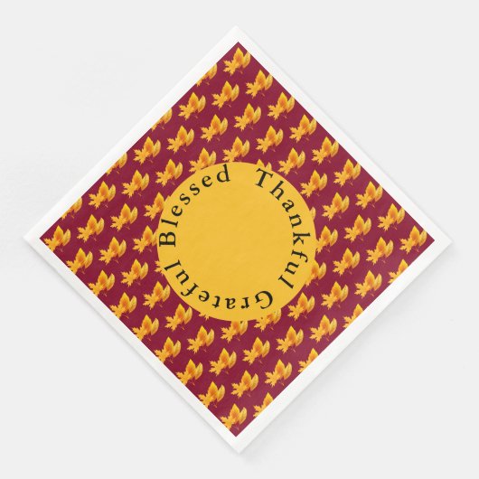 Gold Leaf herfst gebladerte vakantie viering Servet (Hoek)