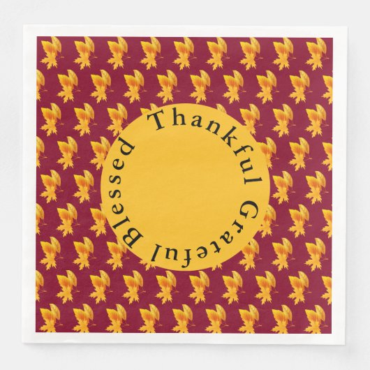 Gold Leaf herfst gebladerte vakantie viering Servet (Voorkant)