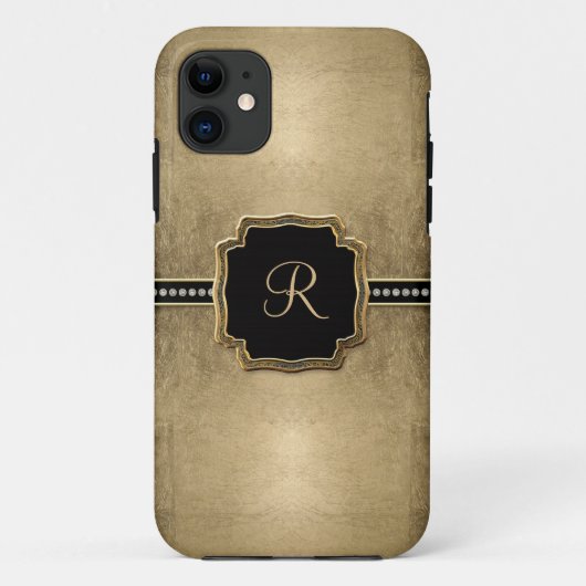 Gold Leaf Kijk Fleur de Lis Faux  Jewel Case-Mate iPhone Case (Achterkant)