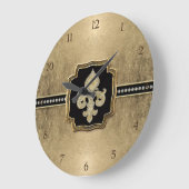 Gold Leaf Kijk Fleur de Lis Faux Jewel Grote Klok (Hoek)