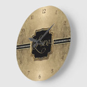 Gold Leaf Kijk Fleur de Lis Faux Jewel Grote Klok (Hoek)